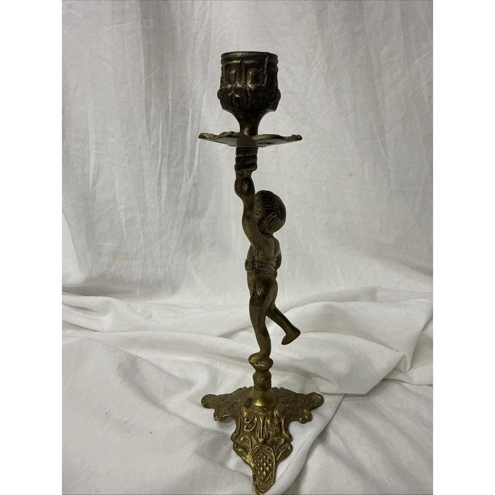 Vintage Celestial Brass Cherub 9